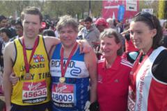 Richard and family London Marathon 2010